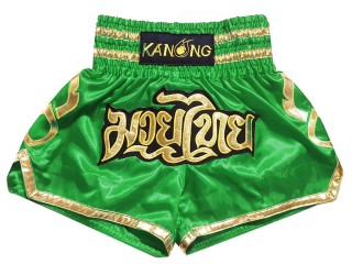 Kanong Muay Thai-Box Nadrág gyerekeknek : KNS-121-Zöld-K