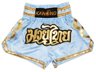 Kanong Muay Thai-Box Nadrág gyerekeknek : KNS-121-világoskék-K