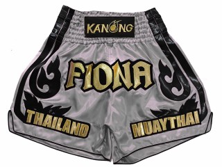 Személyre szabott Muay Thai rövidnadrág : KNSCUST-1246-Szürke